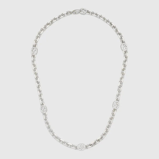 Double Gucci Interlocking Gucci Chain Necklace