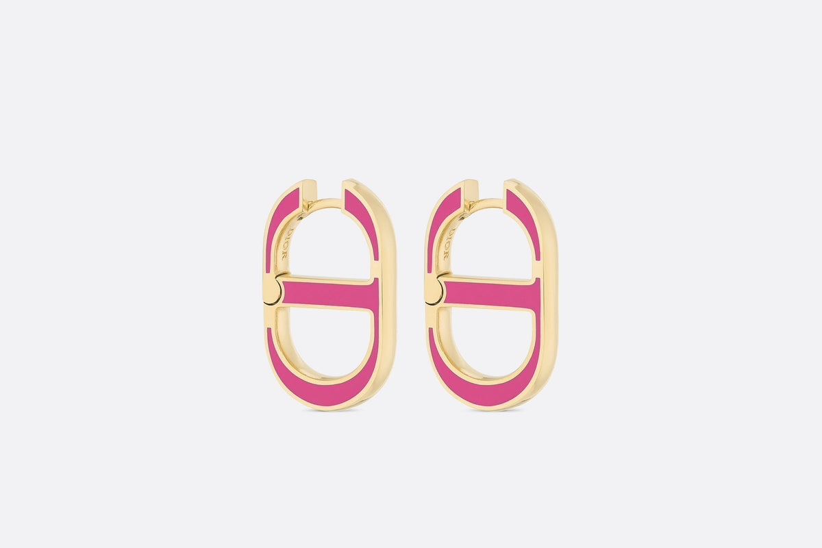 Dior 30 Montaigne Rani Pink 18K Gold Earrings