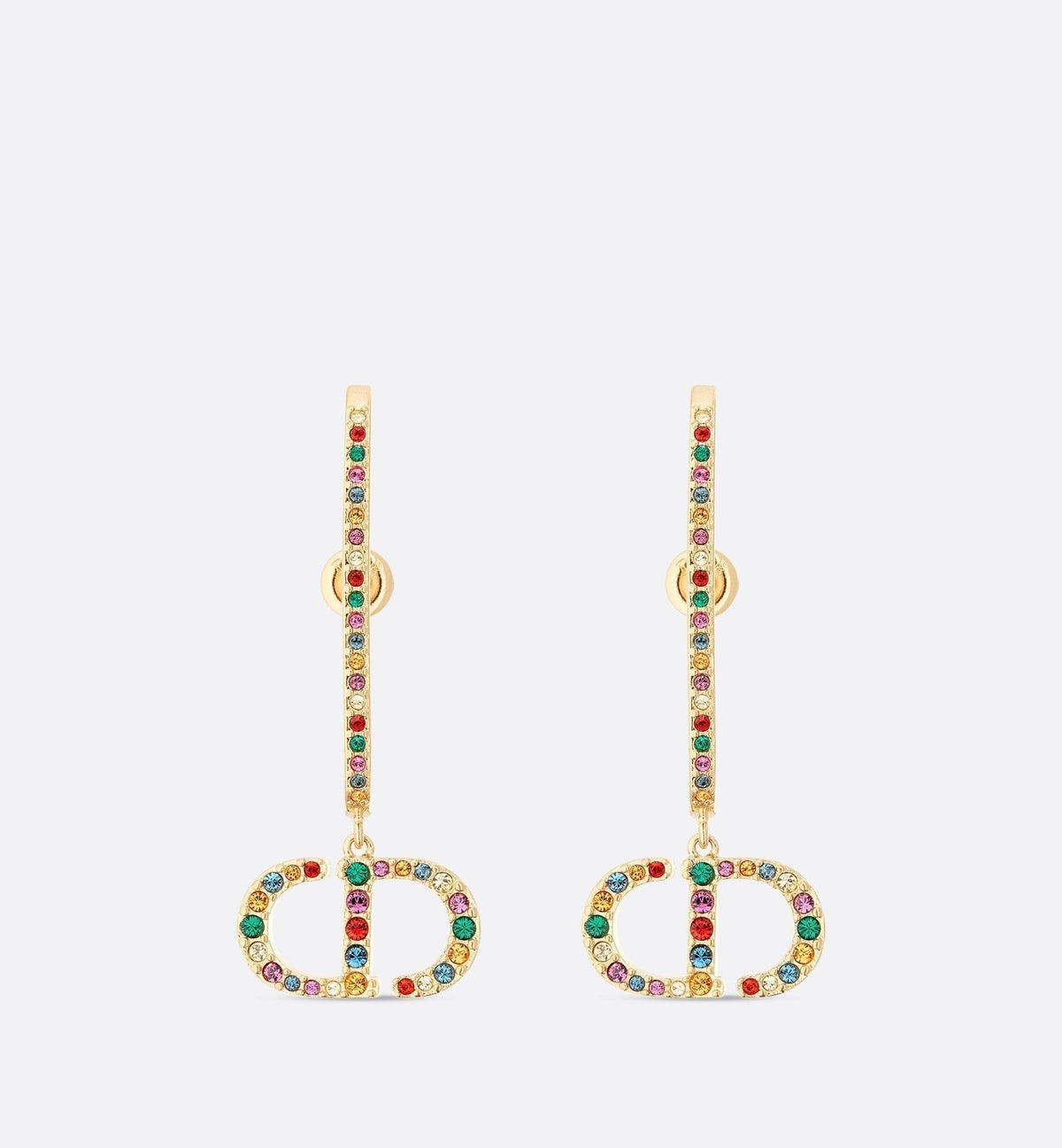 Dior 30 Montaigne Crystals 18K Gold Earrings