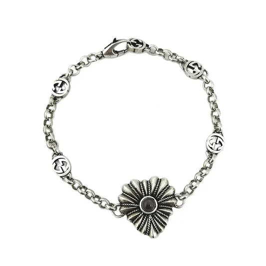 Double Gucci Interlocking Gucci Heart Bracelet