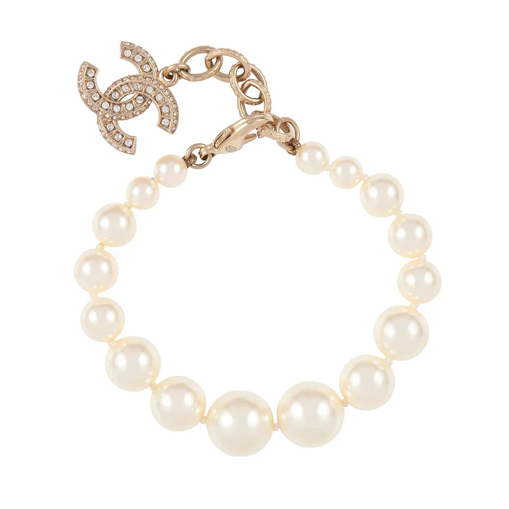 Chanel Pearls 18K Gold Bracelet