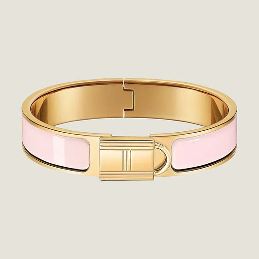Hermes Clic Cadenas Pink 18K Gold Bracelet